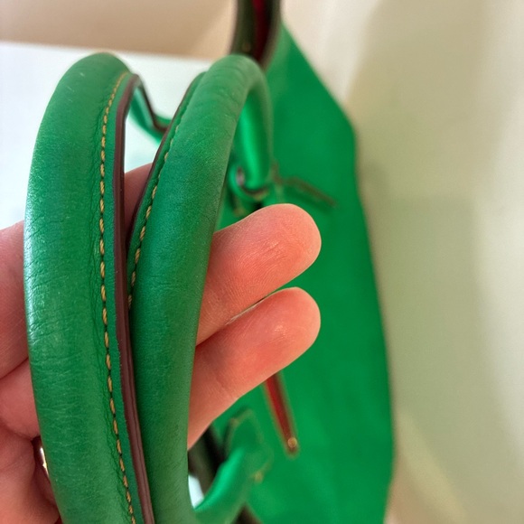 Dooney and Bourke Green Italian Leather Florentine Russel Tote - Picture 13 of 16